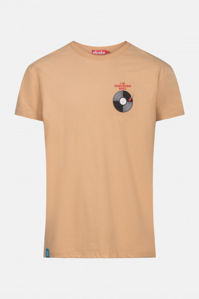 Derbe Northern Soul Herren Shirt Doe Ocker Braun Schallplatte Derbe Northern Soul Herren Shirt Doe Ocker Braun Schallplatte