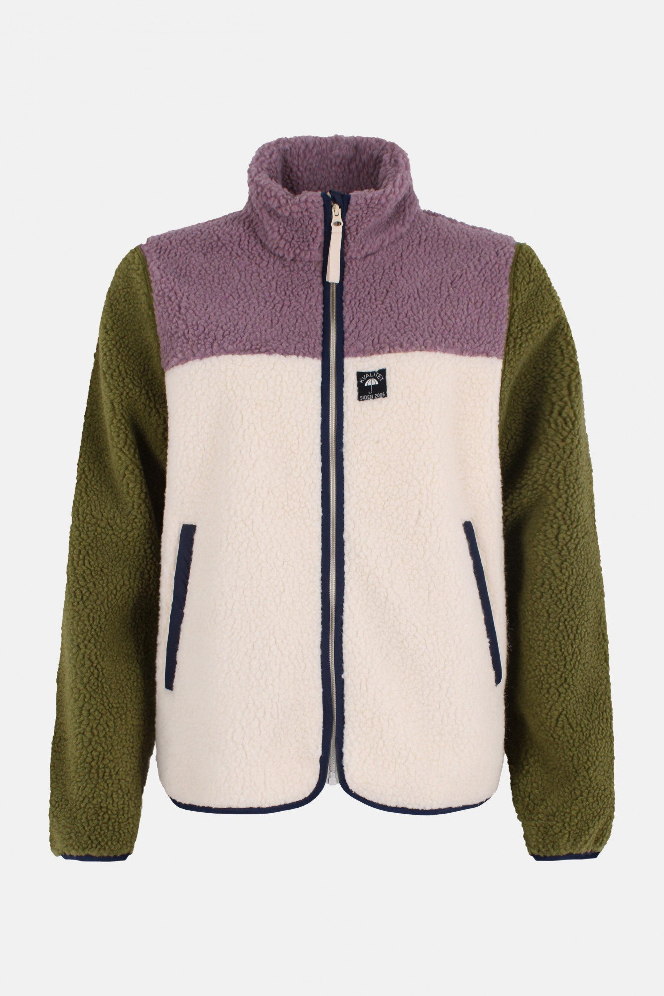 Danefae Danebirk Fleecejacke Oliv Grün Flieder Weiß