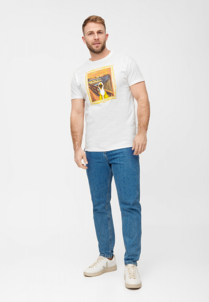 Derbe T-Shirt Schreimöwe Herren Weiß GOTS Organic