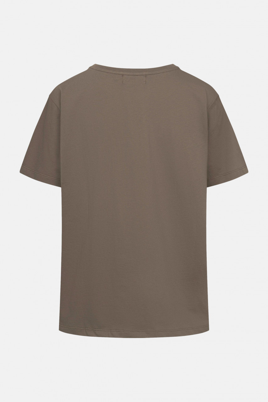 Derbe T-Shirt Moin X Damen Braun Rosa GOTS Organic