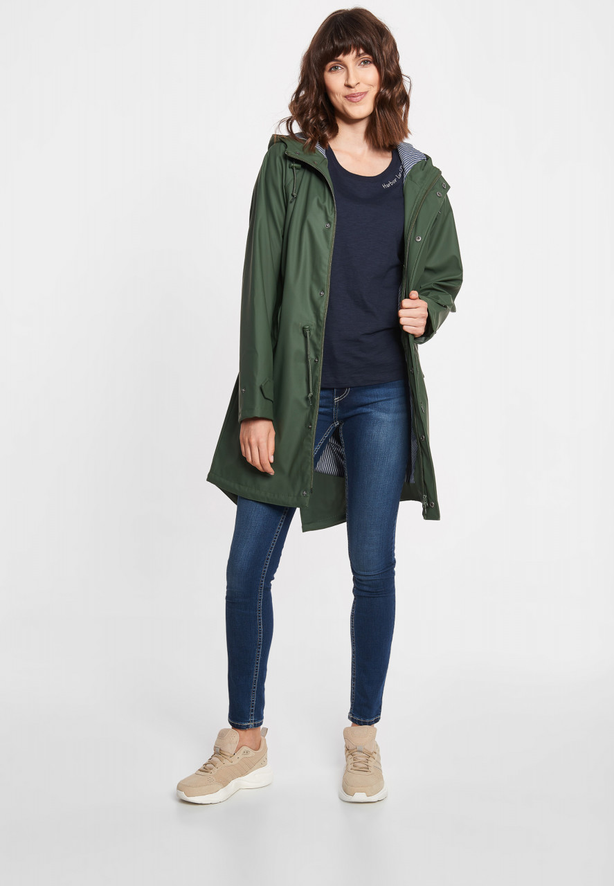 Derbe Traveby Friese Fisher Oliv Damen Regenjacke Nachhaltig