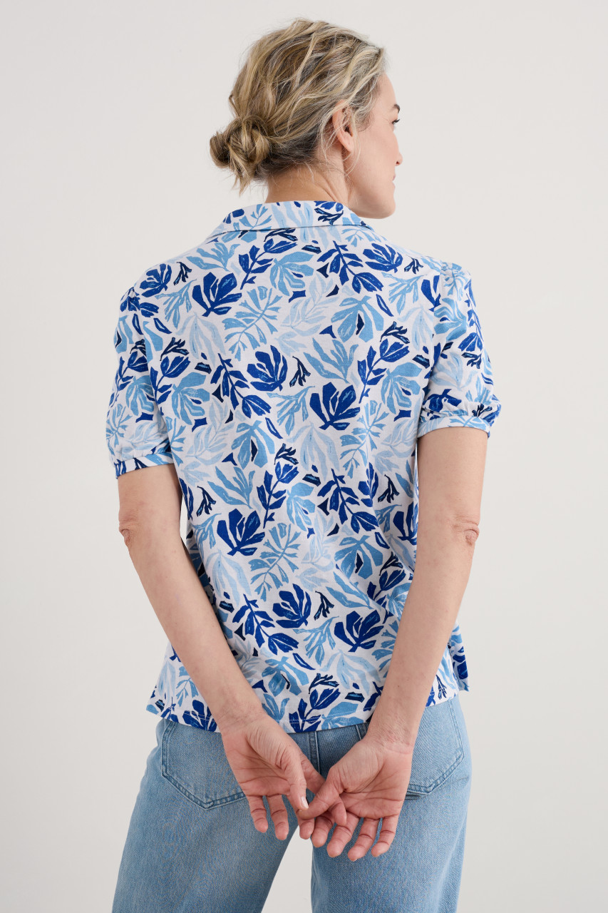 Seasalt Cornwall Embrace Bluse Blau Weiß Floral Seaweed