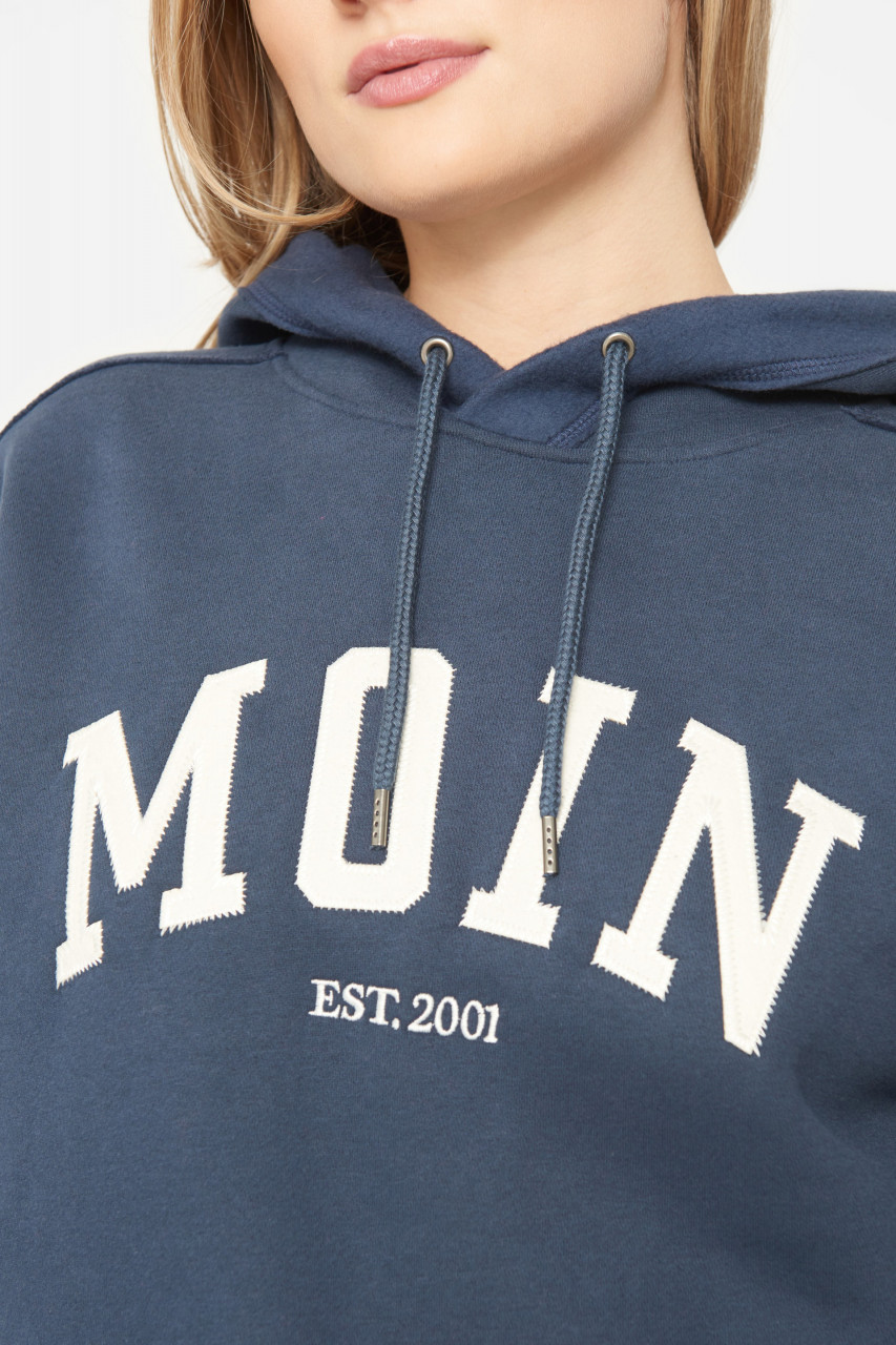 Derbe Moin Damen Hoody Kapuzenpullover Navy Dunkelblau