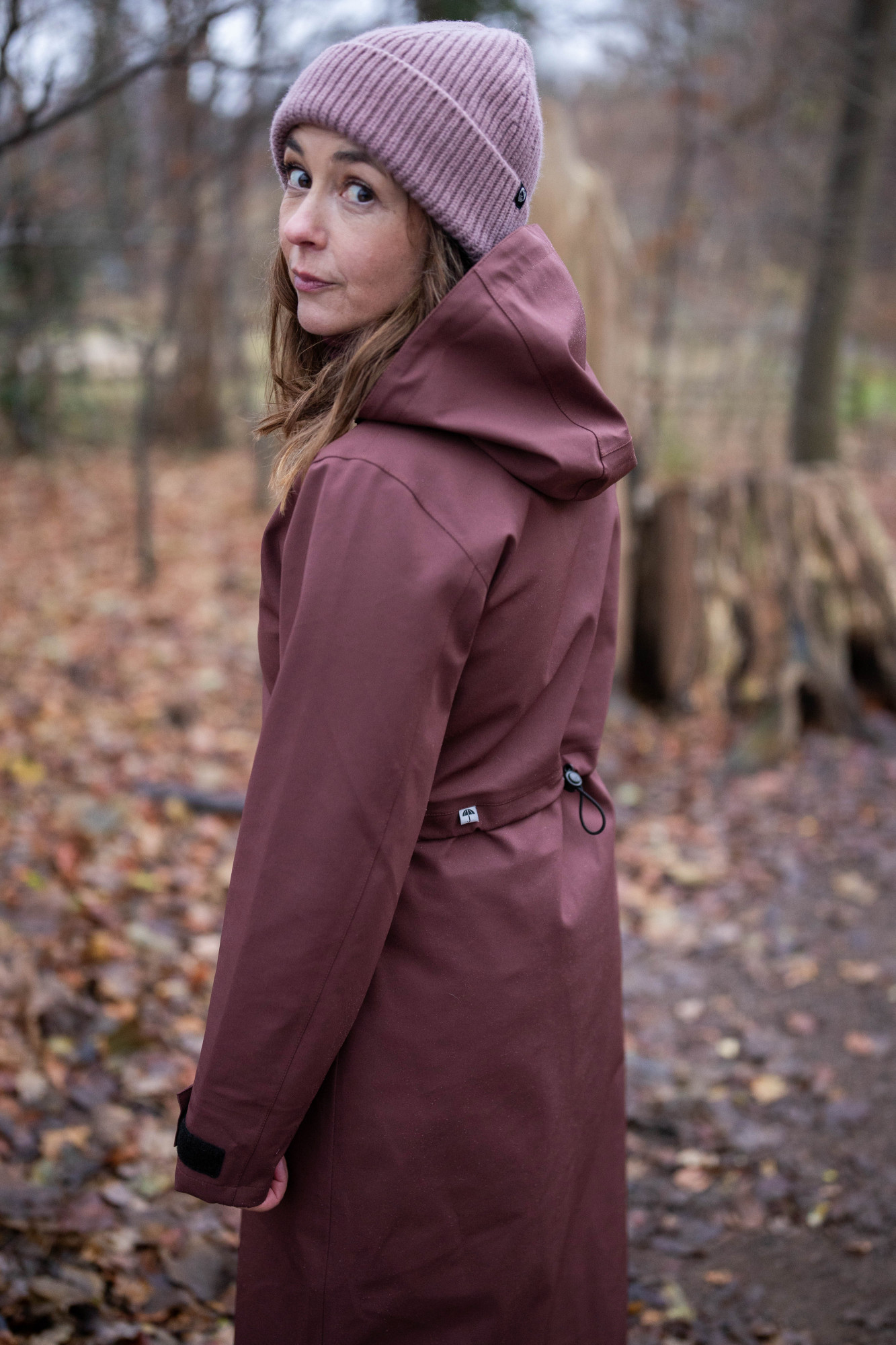Danefae Regenmantel Danedogwalker Damen Weinrot Braun Rot