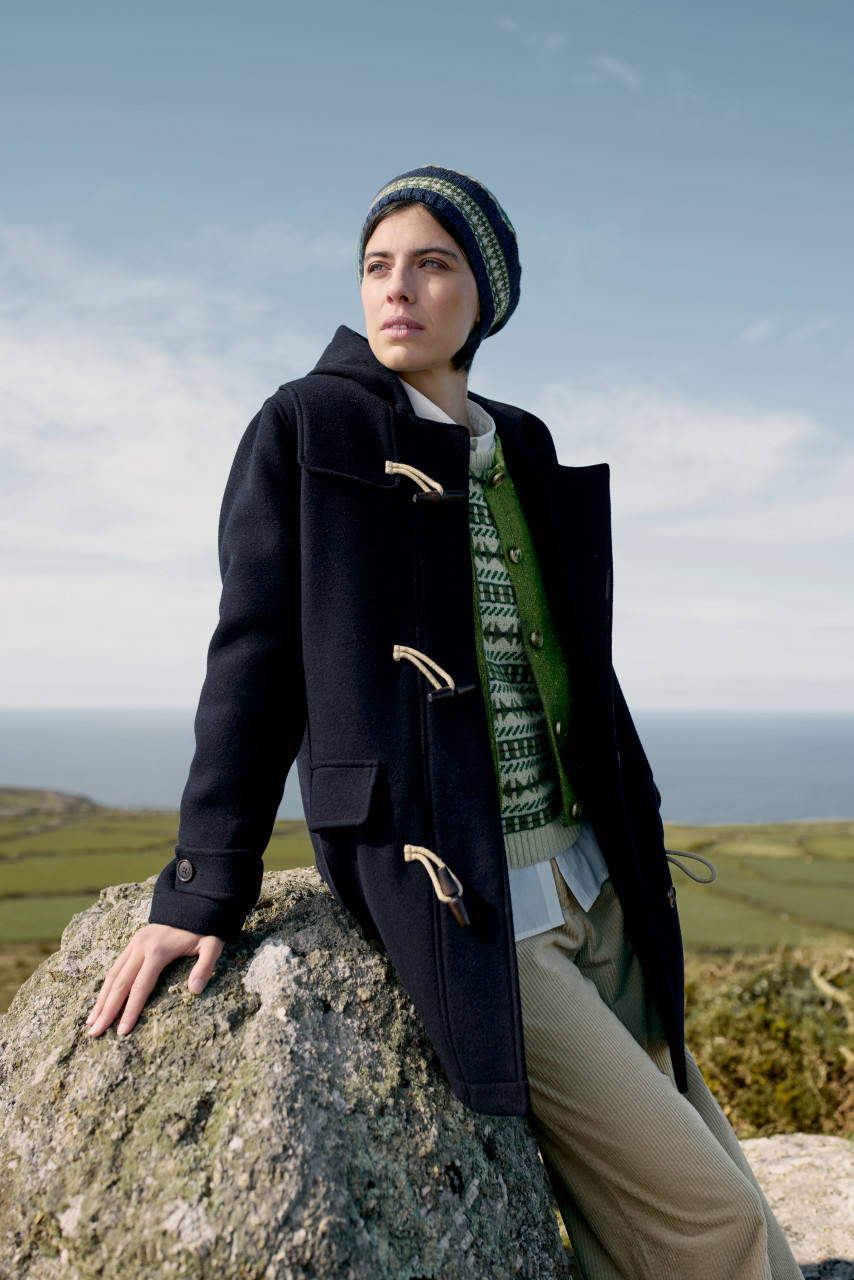 Seasalt Cornwall Dufflecoat Cardinham Damen Blau Übergangsjacke