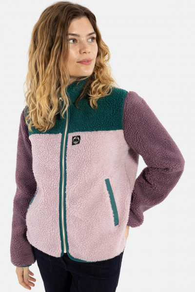 Danefae Danebirk Fleecejacke Rosa Flieder Dunkelgrün