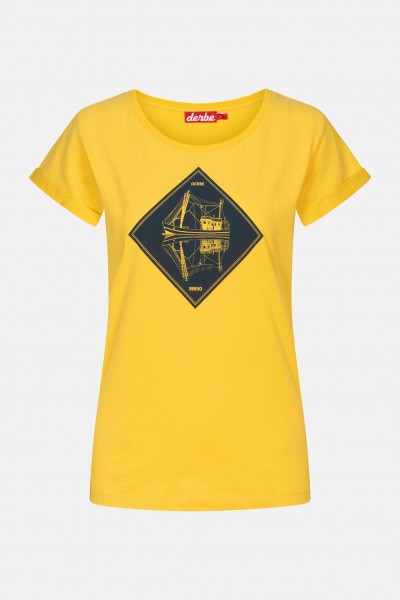 Derbe Schipp Damen T-Shirt Gelb Schiff