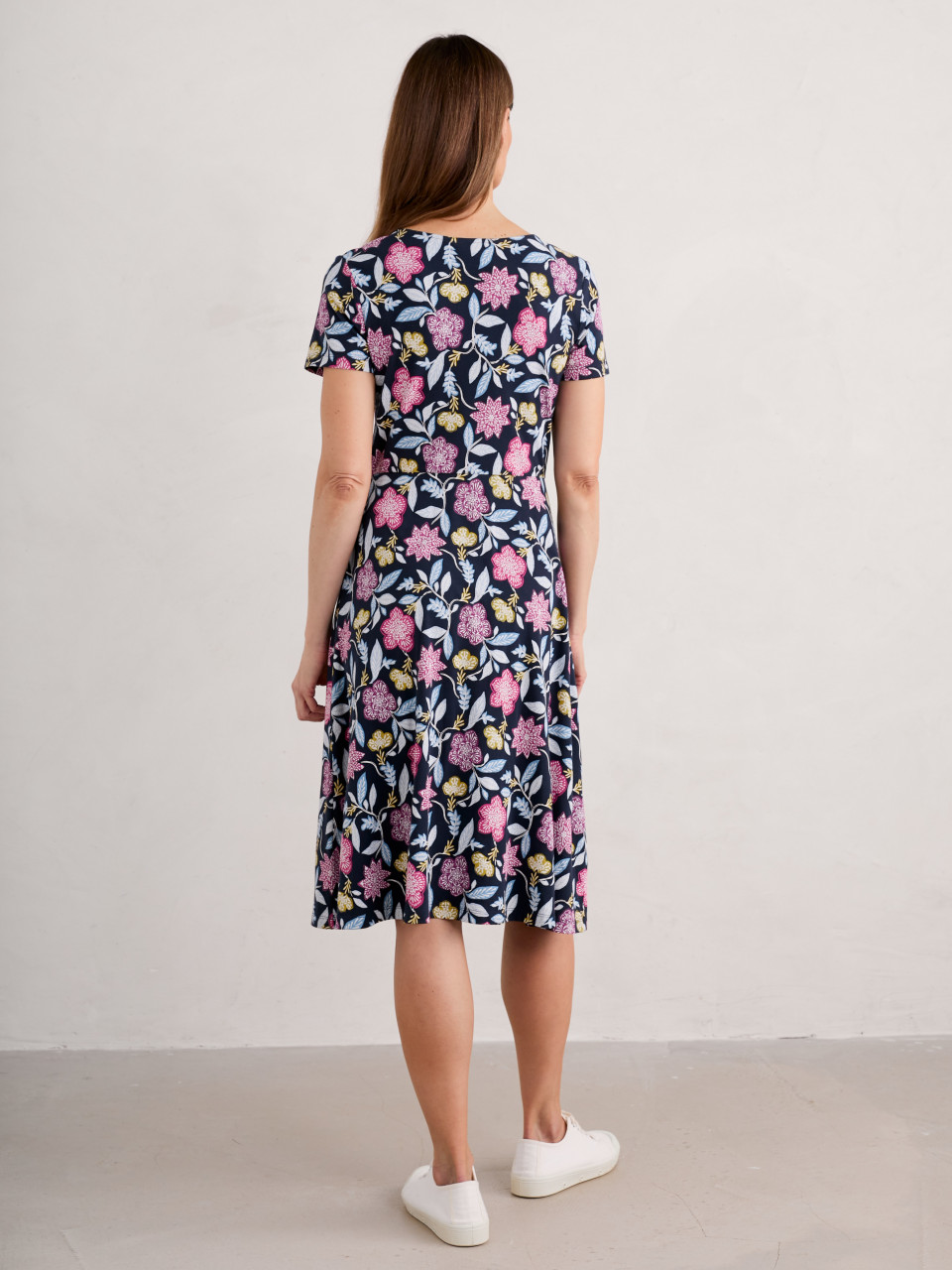 Seasalt Cornwall Kleid April Damen Blau Rosa Blumen