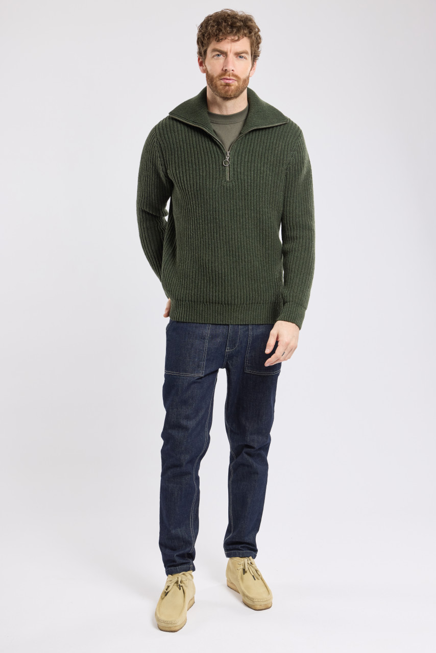 Armor Lux Herren Troyer Dunkelgrün Pullover Heritage