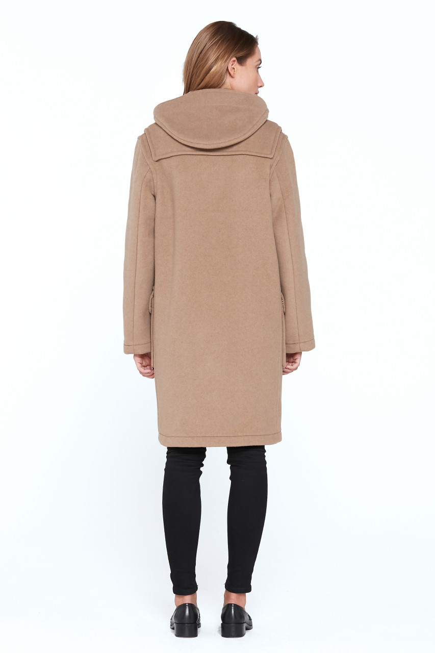 London Tradition Damen Dufflecoat Emily Camel Beige Wollmantel
