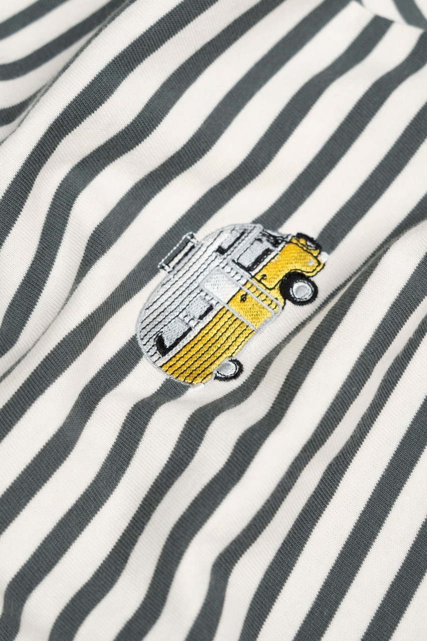 LAKOR Streifenshirt Mini Sun Camper Herren Grau Weiß Wohnmobil