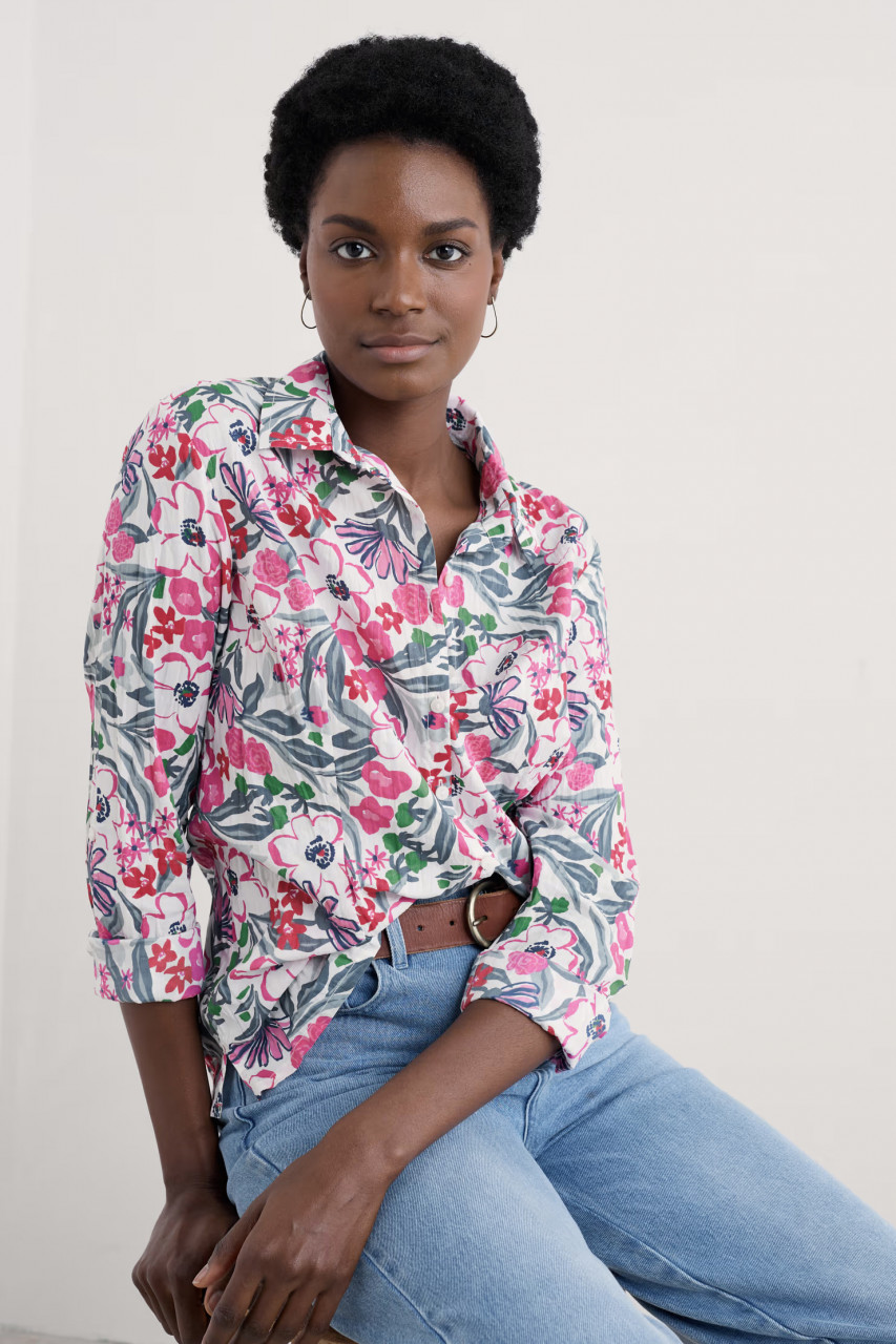 Seasalt Bluse Larissa Damen Pink Blumen Tulip