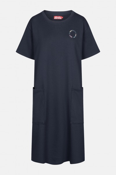 Derbe Dress Sweat Damen Pulloverkleid Navy Dunkelblau