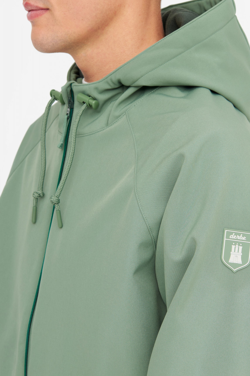 Derbe Softshelljacke Helgoby Herren Hellgrün Nachhaltig