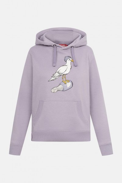 Derbe Hoodie Sturmmöwin Damen Flieder Grau