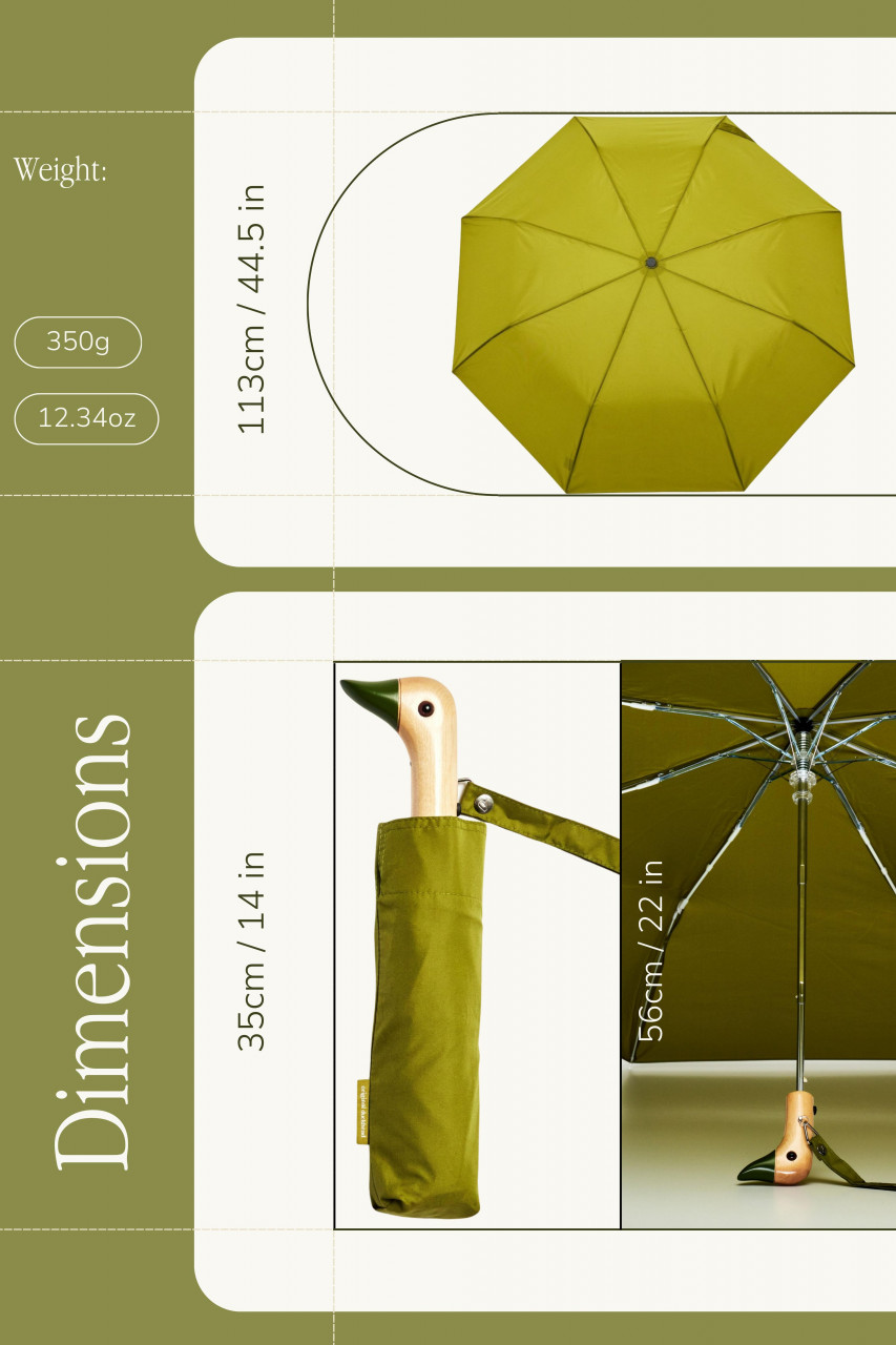 Original Duckhead Regenschirm Oliv Grün