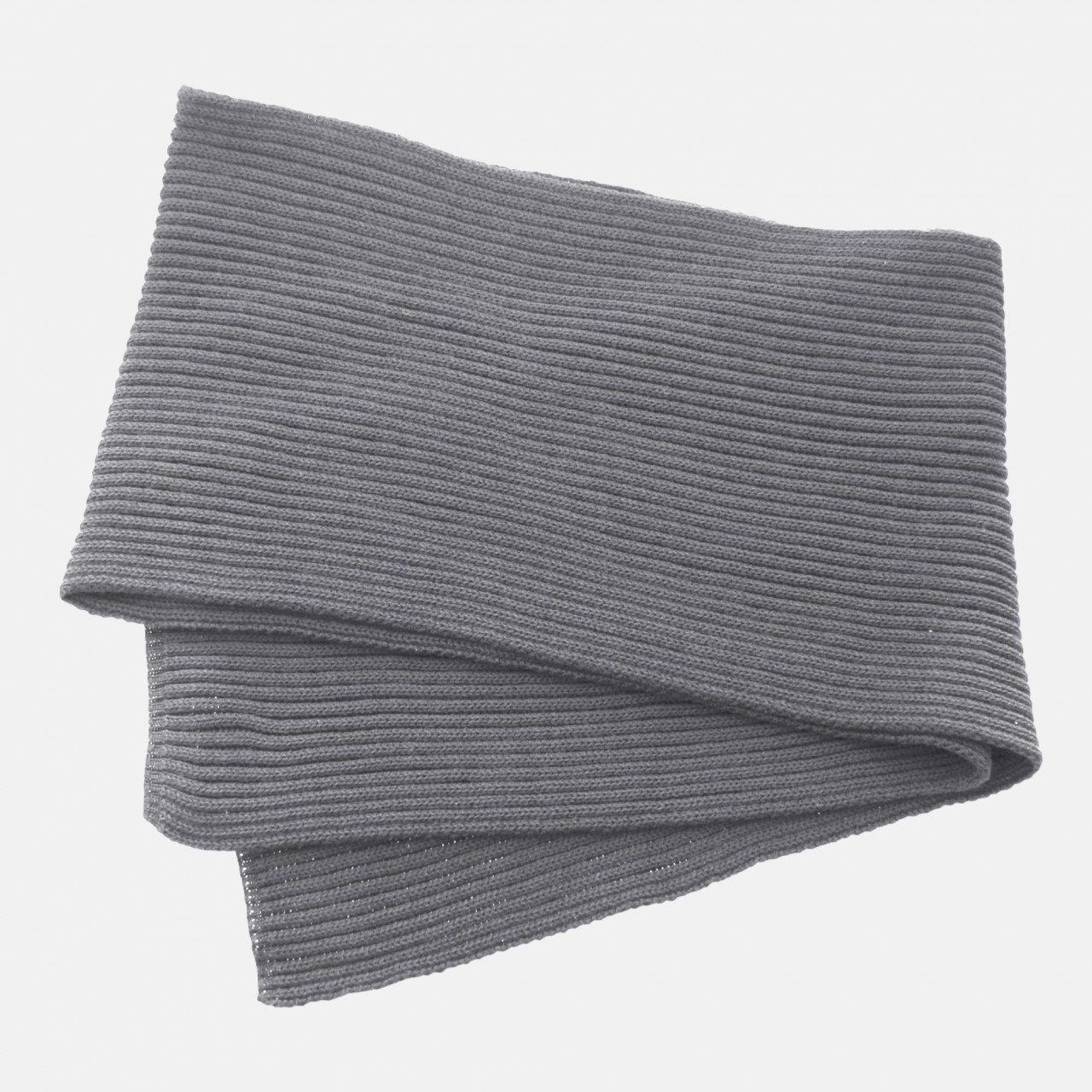 Strickschal Rippstrick Merino Grau für Unisex von Hanseheld