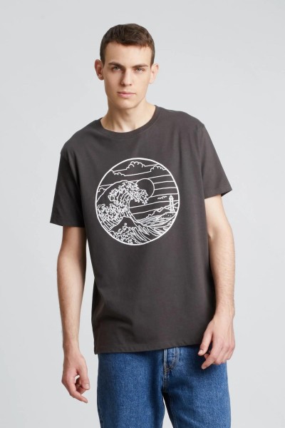 Hafendieb Waterkant Männer T-Shirt Charcoal Braun