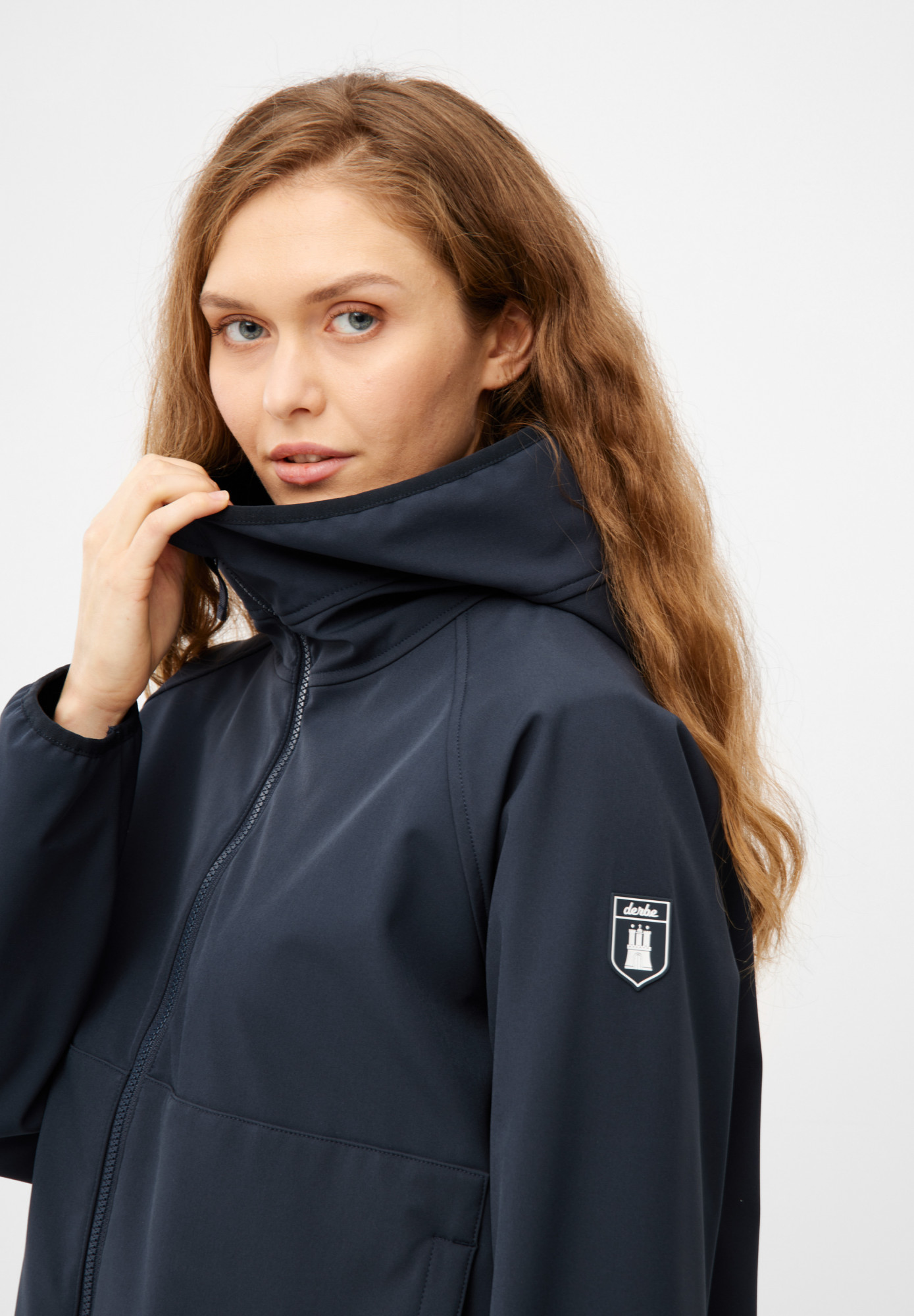 Derbe Softshelljacke Kurz Peutby Damen Dunkelblau
