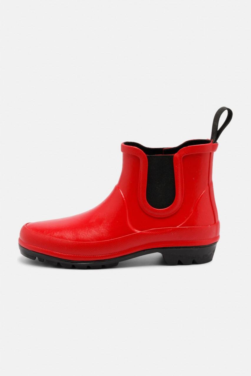 Grand Step Shoes Vickie Damen Gummistiefel Rot Chelsea