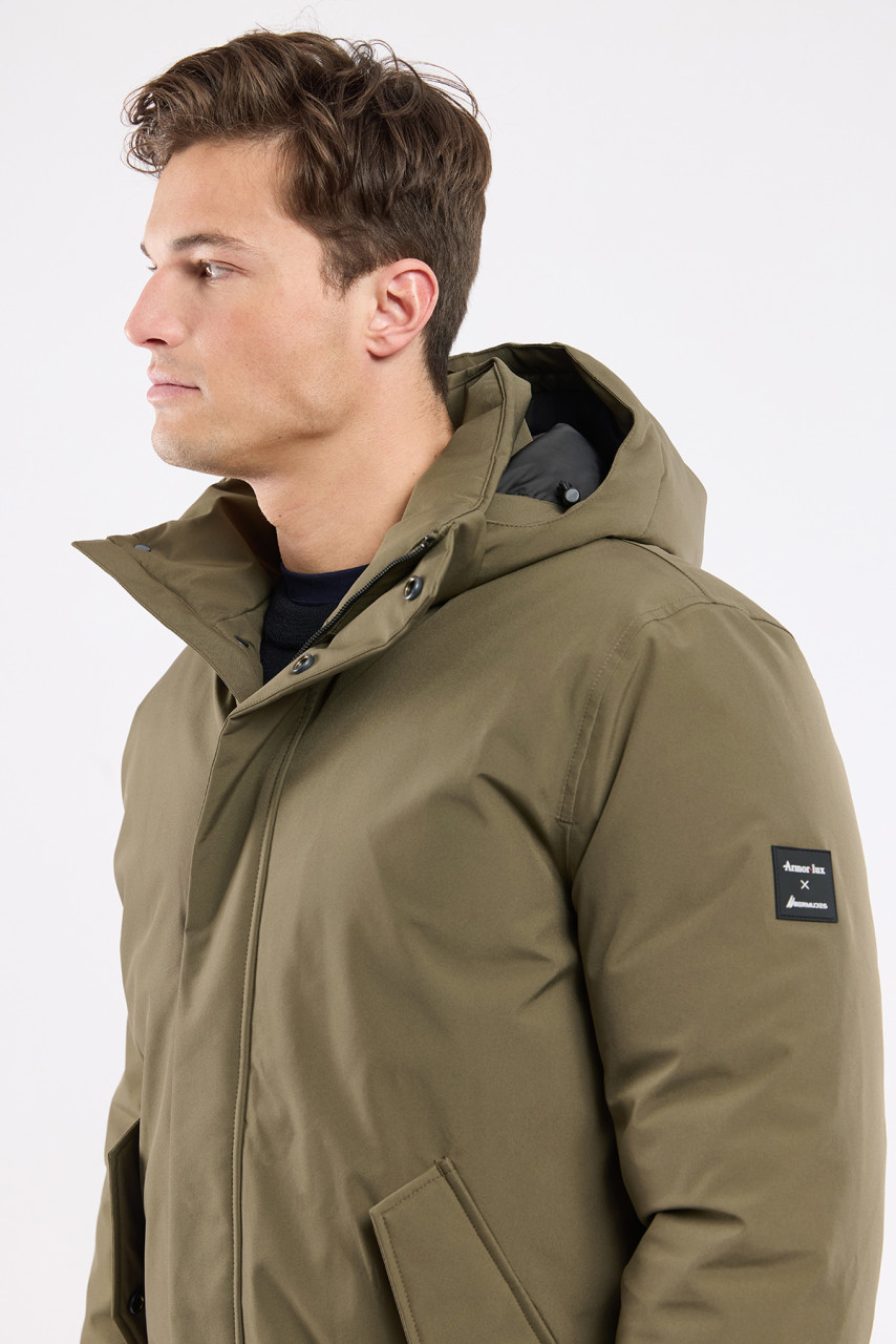 Armor Lux Parka Collab Herren Winterjacke Oliv Grün