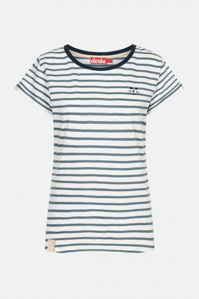 Derbe Robbenschnute Damen T-Shirt Blau Weiß Streifenshirt Orion Blue Derbe Robbenschnute Damen T-Shirt Blau Weiß Streifenshirt Orion Blue