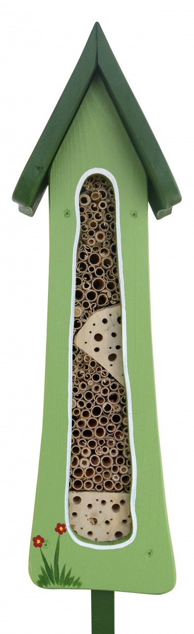 B-Ware Insektenhotel Turm Grün