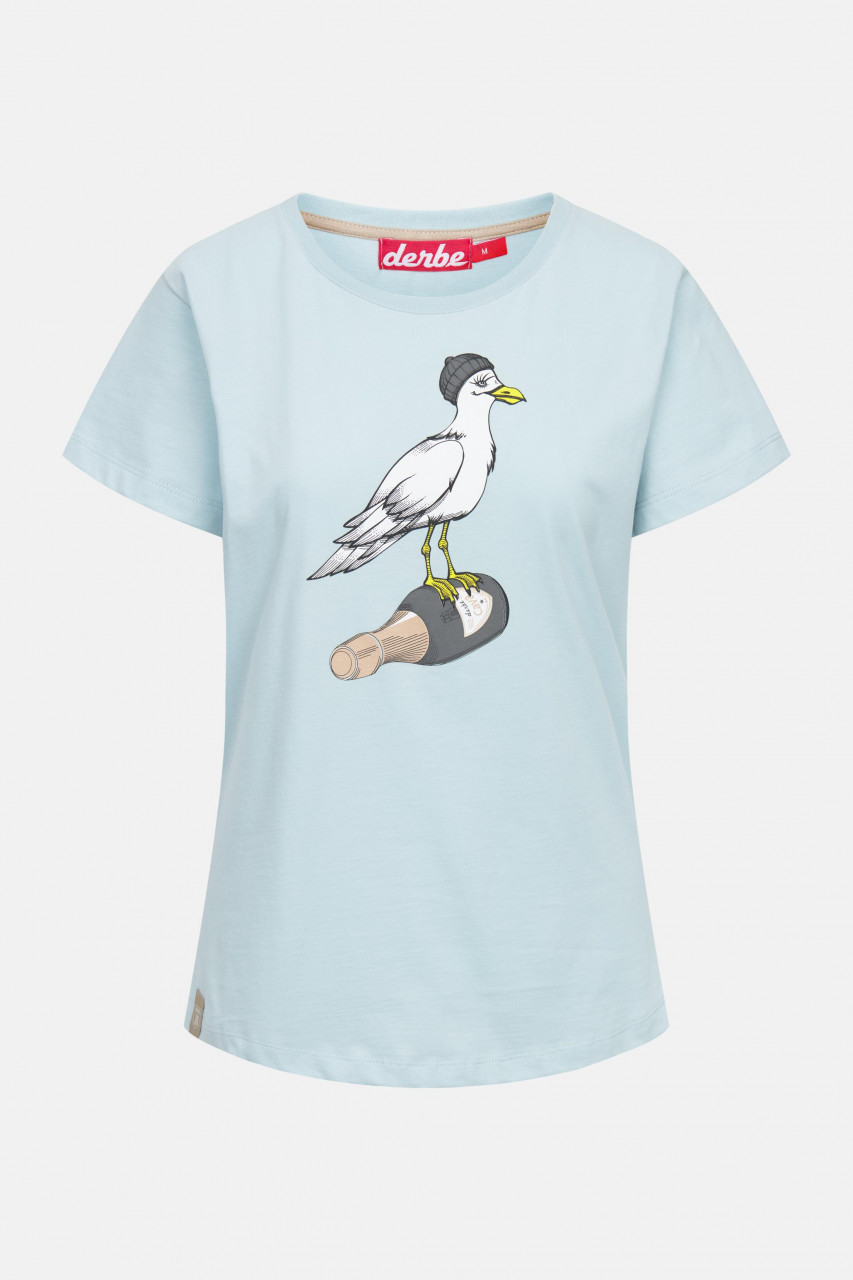 Derbe T-Shirt Sturmmöwin Damen Hellblau