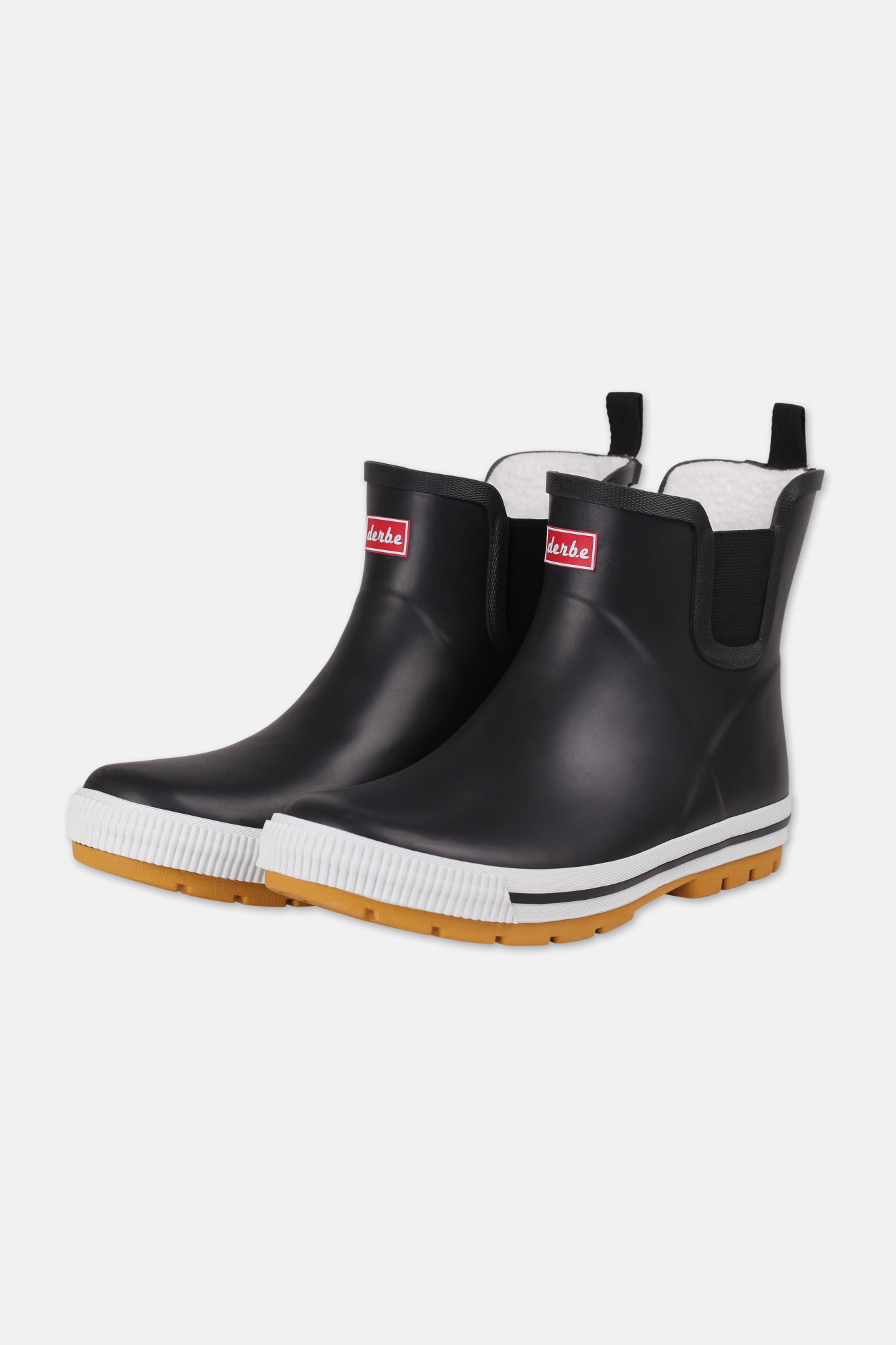 Gummistiefel Wattpuuschen Pelz Schwarz für Damen von derbe - Seitlich