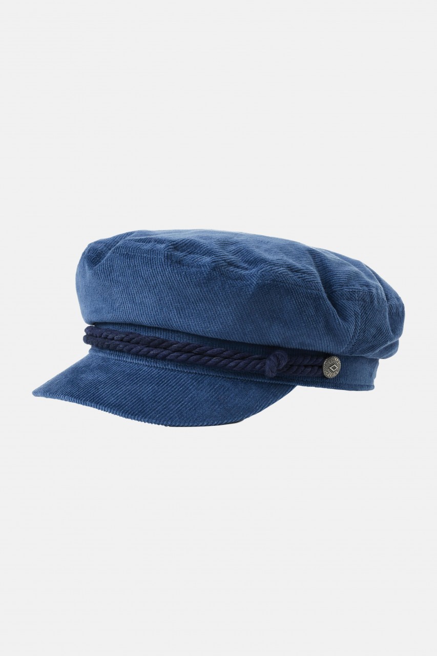 Brixton Fiddler Elbsegler Mütze Navy Cord Blau