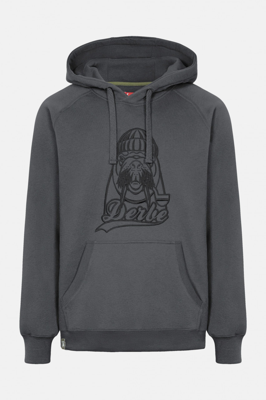 Derbe Walross Herren Hoodie Phantom Grau Kapuzenpullover Nachhaltig