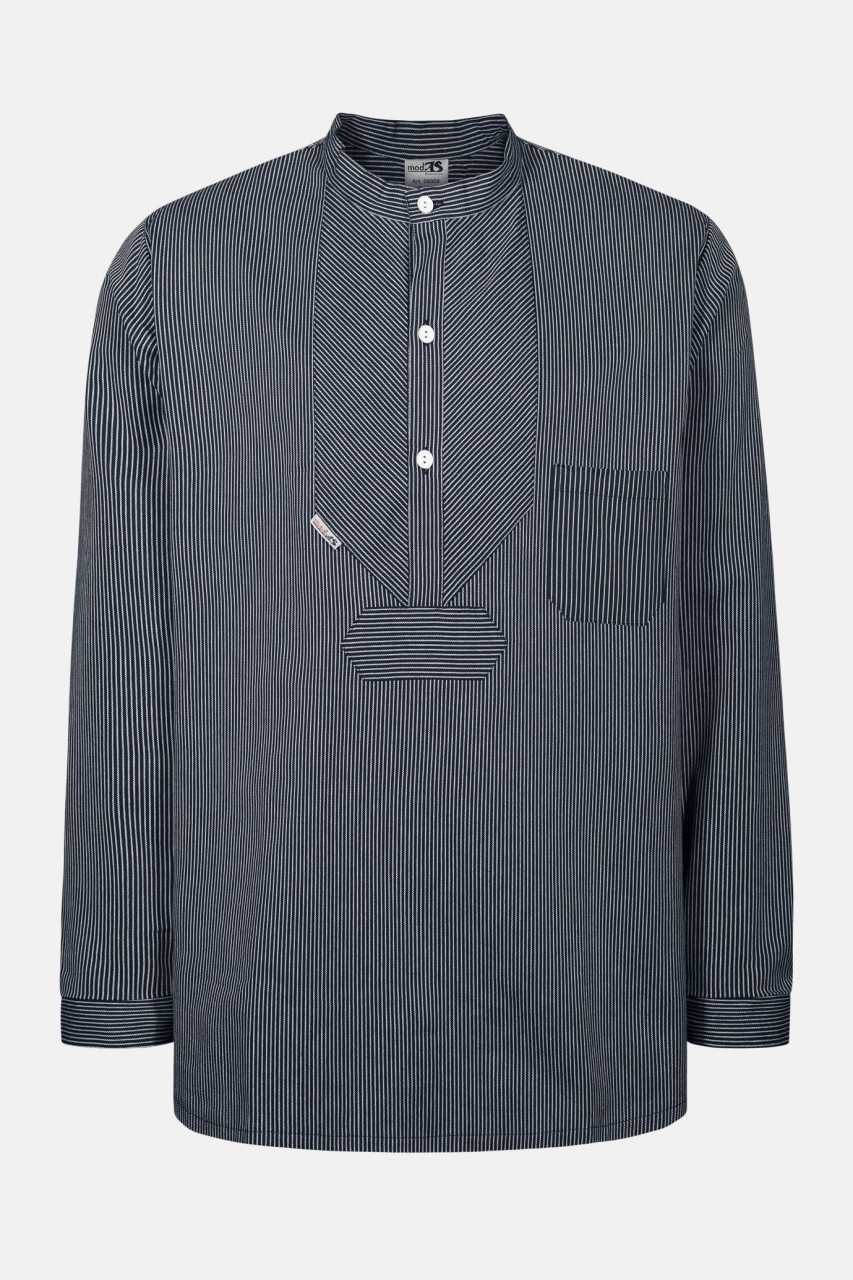 Fischerhemd Basic Blau für Herren von modAS