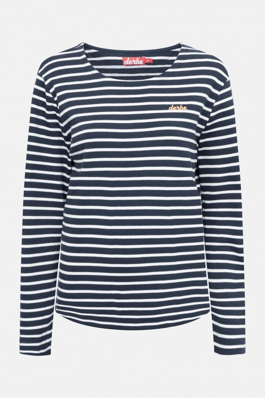 Streifenshirt Interstriped Dunkelblau Weiß Gestreift für Damen von derbe