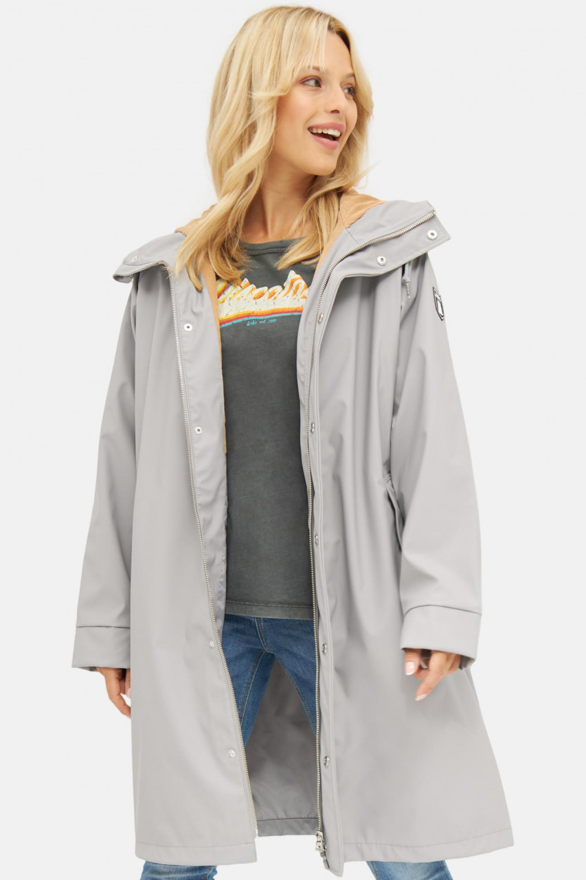 Derbe Wittby Paloma Damen Regenjacke Grau Beige