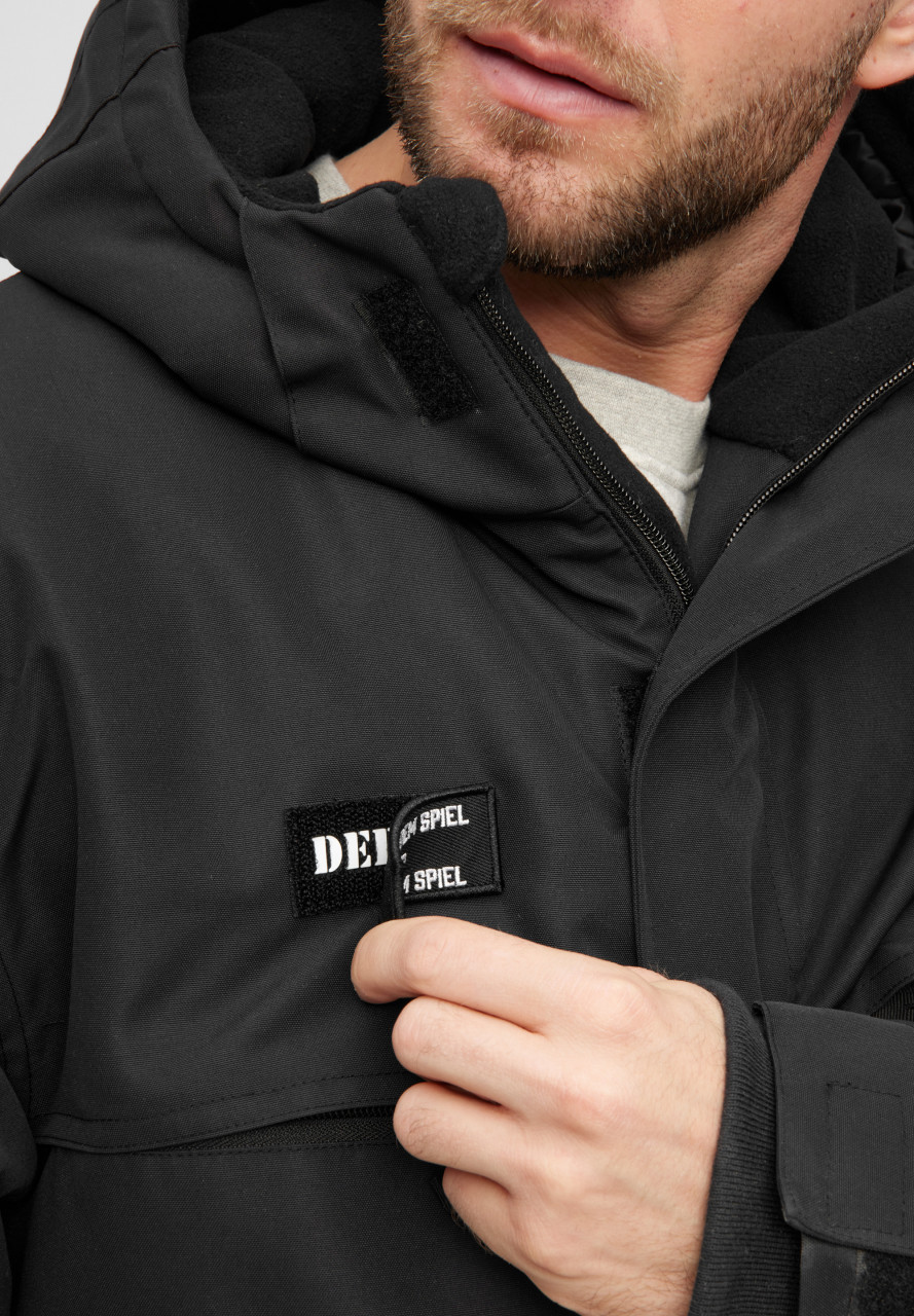 Derbe Winterjacke Fanholm Herren Schwarz Fan Funktion