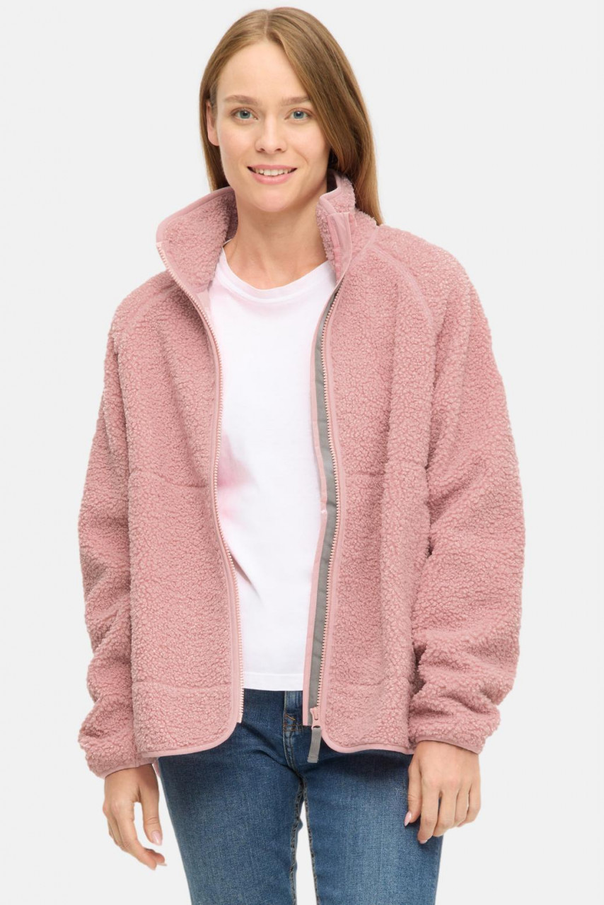 Derbe Damen Fleecejacke Kuschelby Rosa Teddy