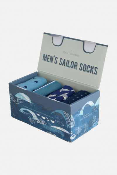 Seasalt Cornwall 4er Set Herrensocken Into The Blue