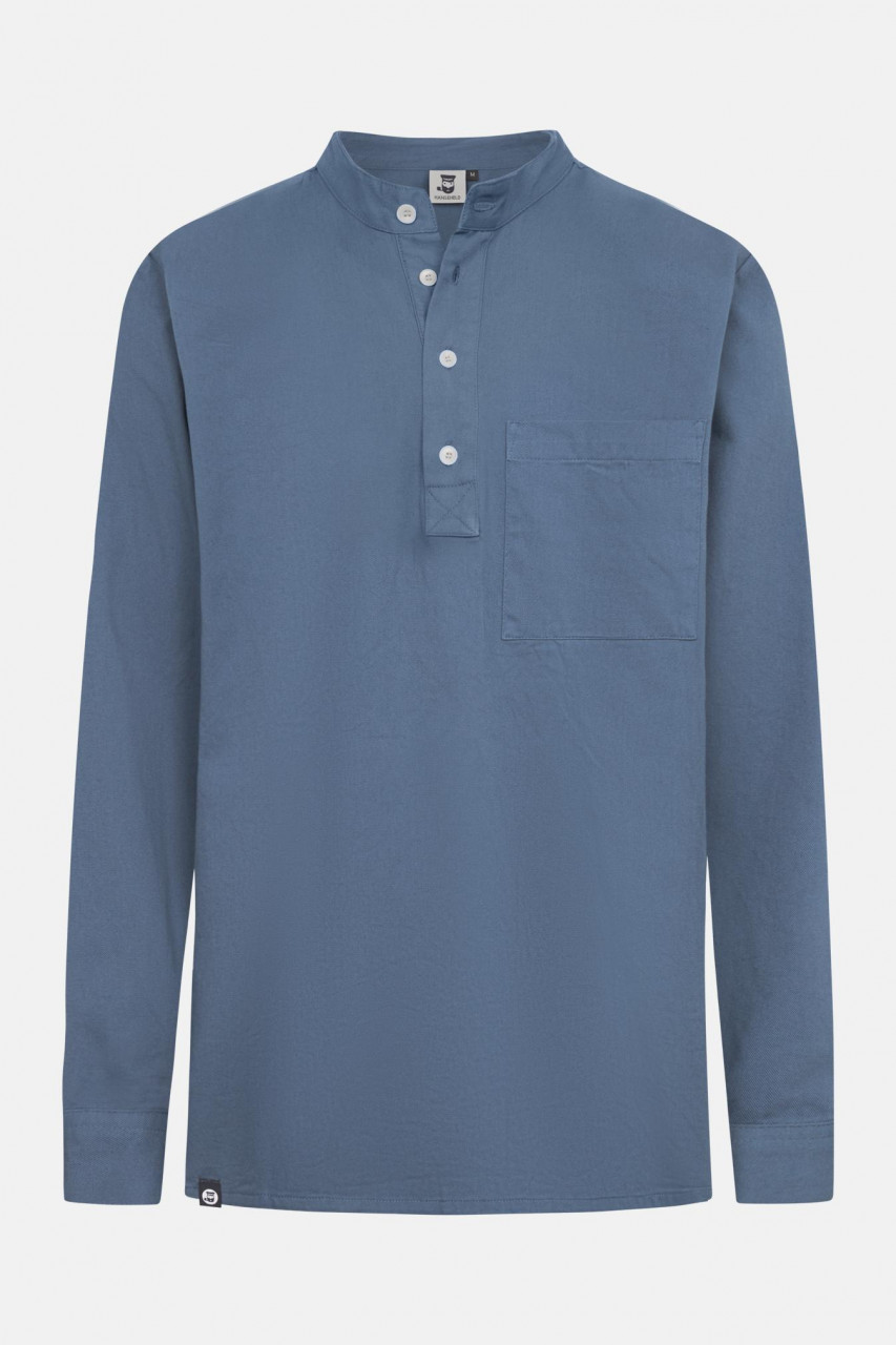 Hanseheld Fischerhemd Jeans Blau Uni
