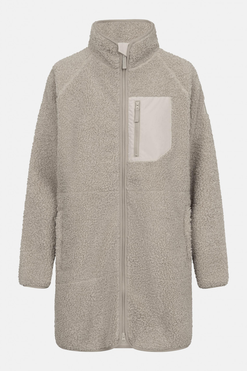Derbe Damen Fleecejacke Kuschelby Long Beige Teddy