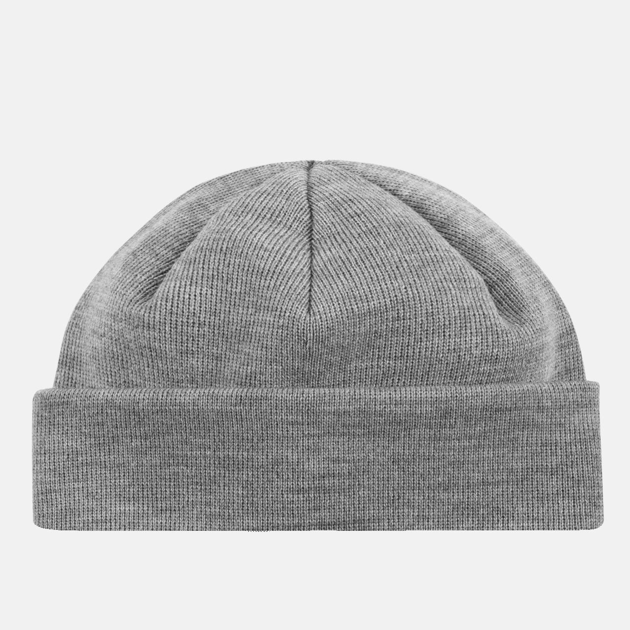 Hanseheld Strickmütze Seebär Merino Dockermütze kurz flach - grau