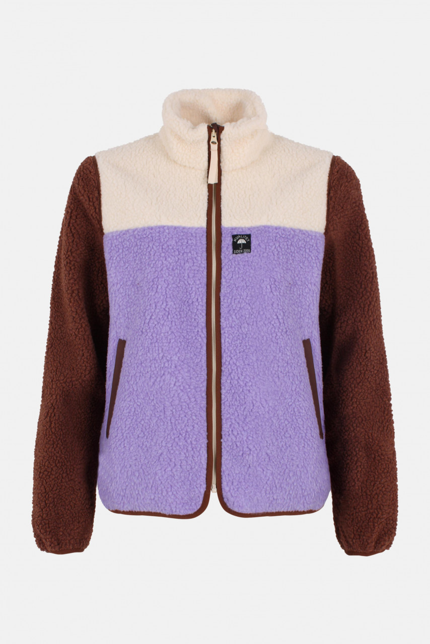 Danefae Danebirk Fleecejacke Flieder Braun Rot Weiß