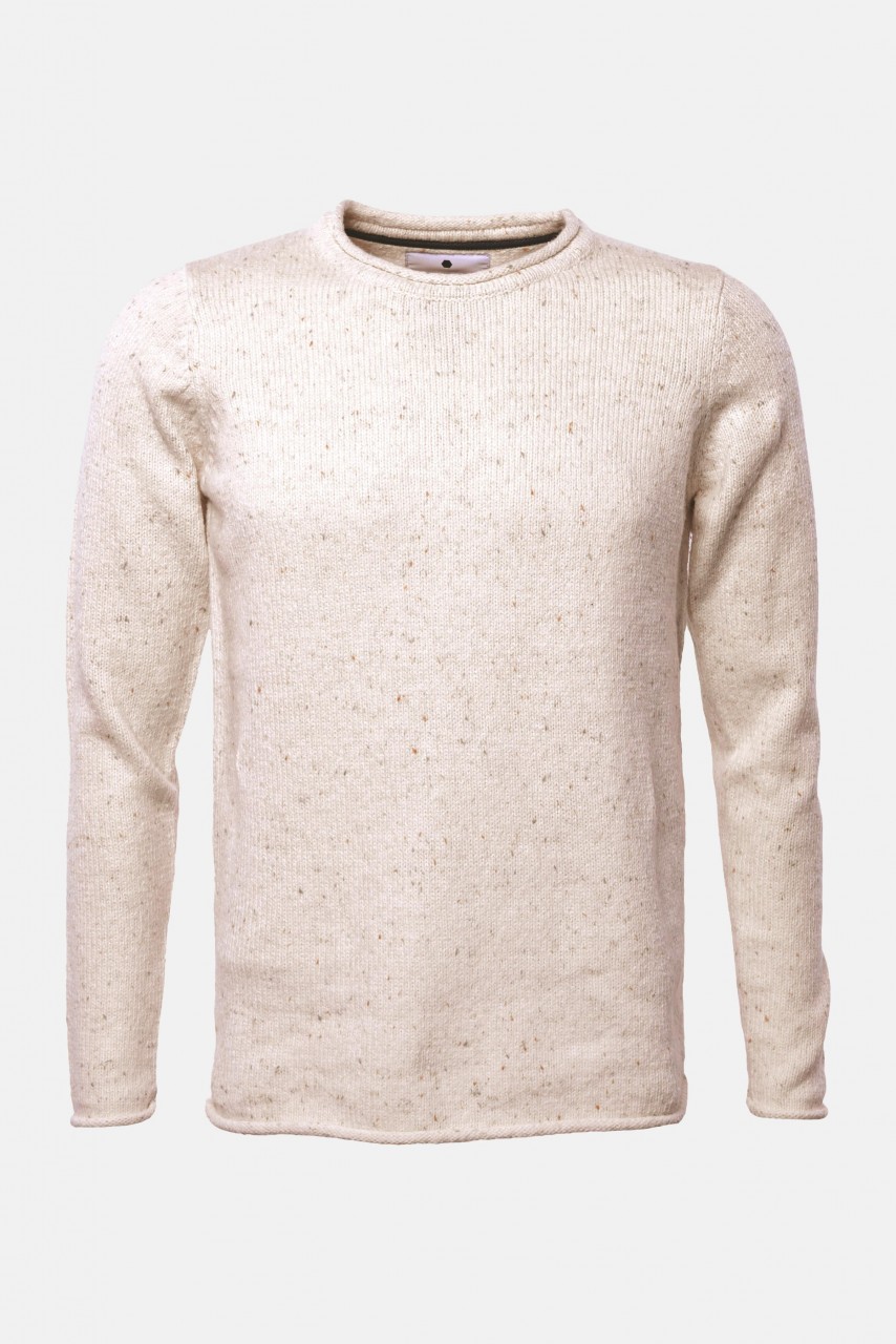 RVLT Revolution Herren Pullover Beige Offwhite