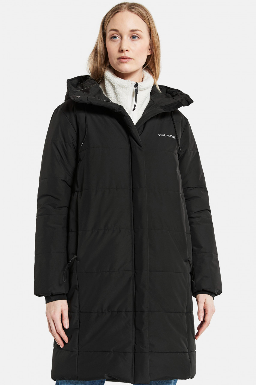 Didriksons Sandra Damen Wintermantel Parka Black Schwarz