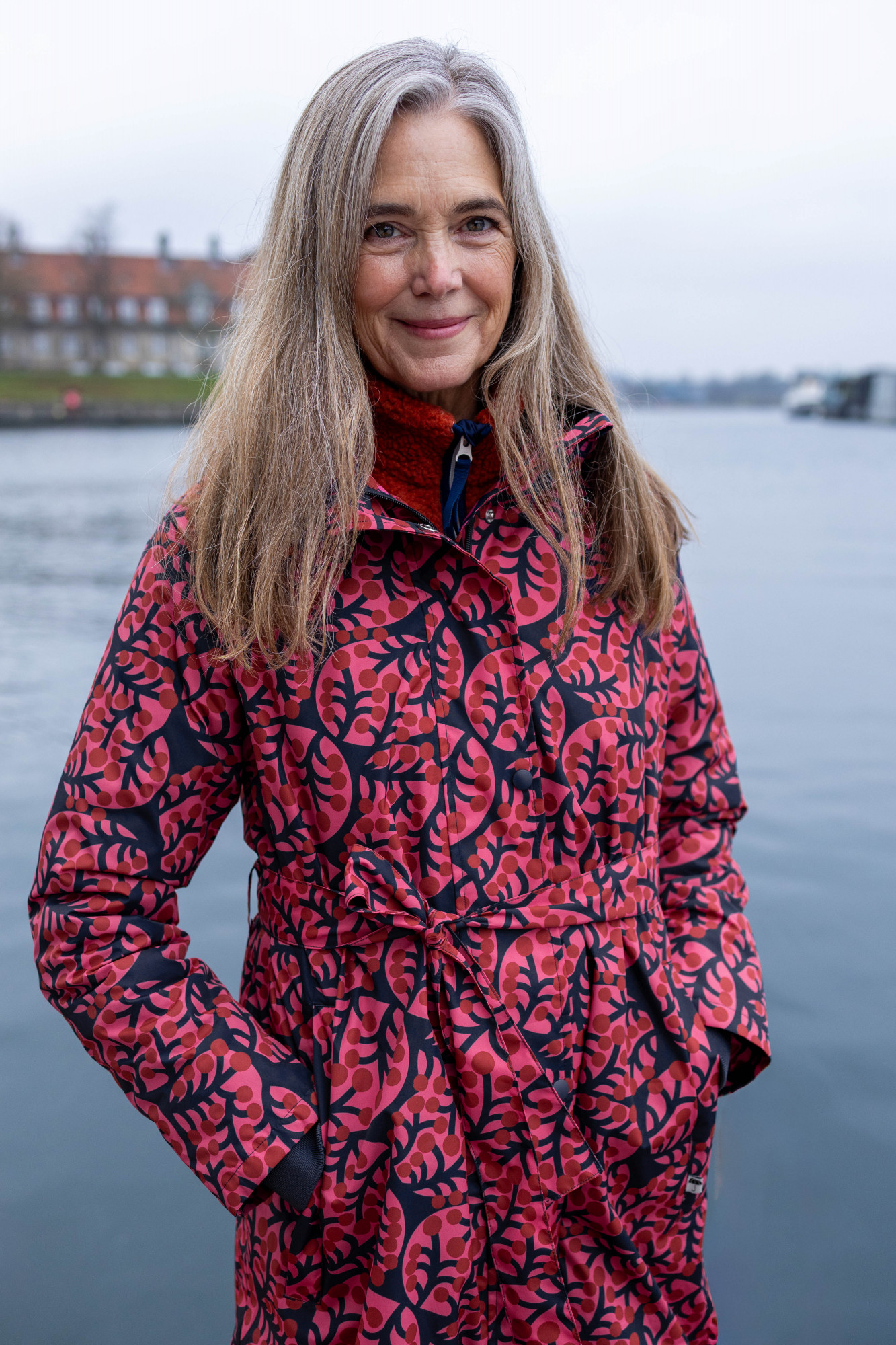Danefae Regenmantel Danelisabeth Dunkelblau Rot Pink Damen
