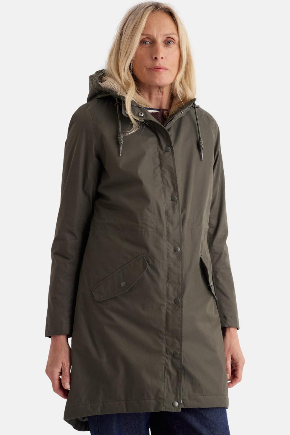 Seasalt Cornwall Regenjacke Plant Hunter Damen Oliv Grün Winterjacke