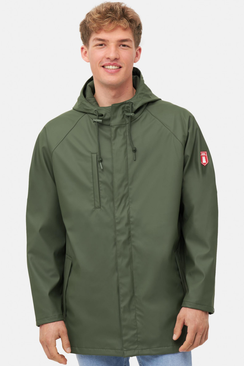 Derbe Regenjacke Passby Plain Herren Grün Oliv