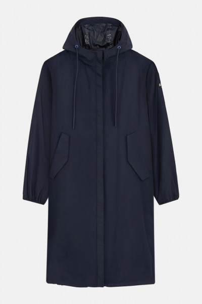 Aigle Regenjacke Damen Dunkelblau Langer Parka Packbar