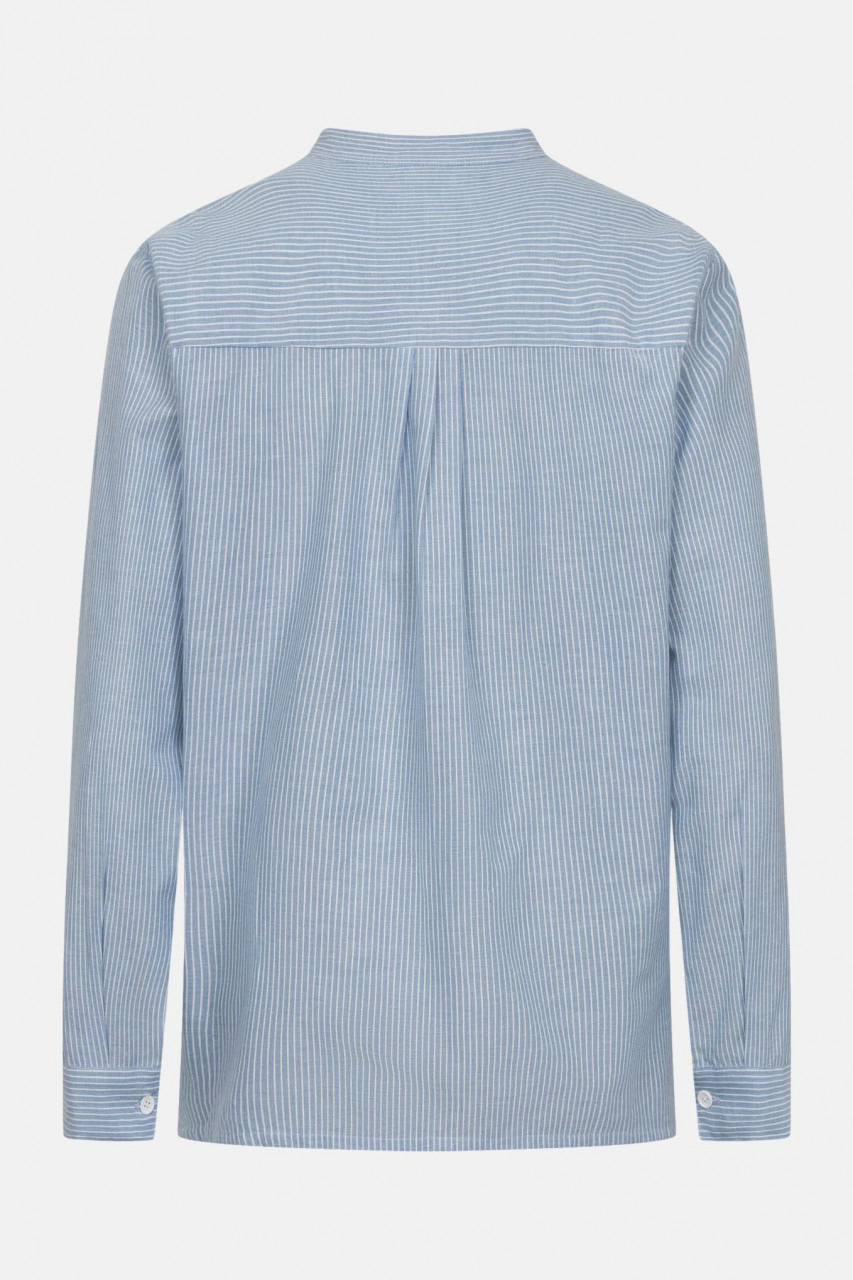 Eisenhans Fischerhemd hell-blau schmal gestreift