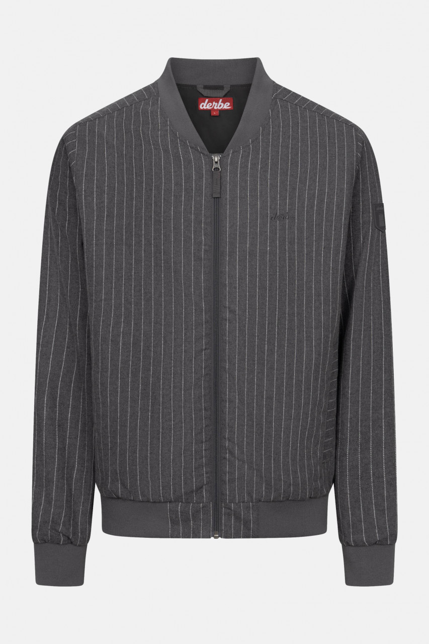 Derbe Übergangsjacke Blousby Pinstripe Herren Grau
