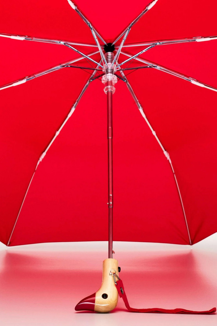 Detailansicht von Regenschirm Compact Duck Umbrella Rot für Unisex von Original Duckhead